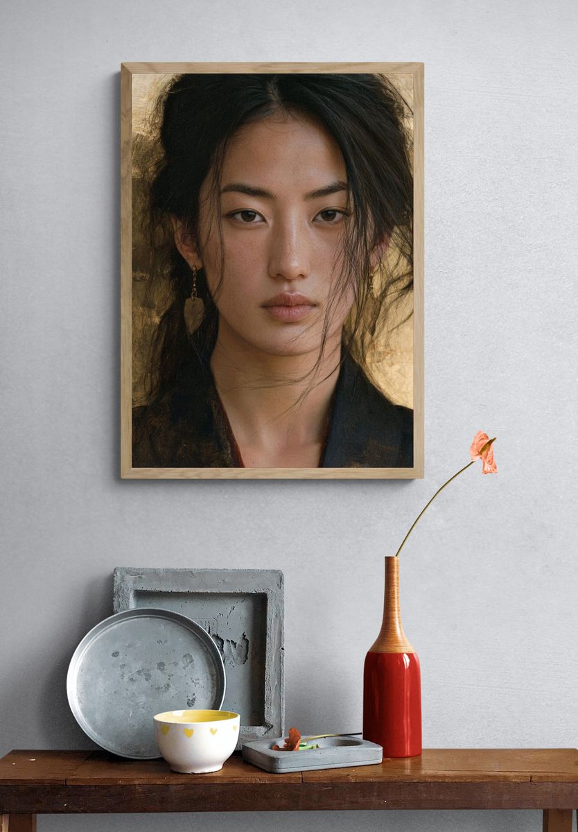Serene Portrait Fine-Art Poster. — room view 3