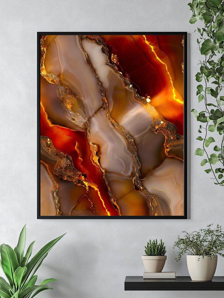 Abstract Agate Stone — Fine Art Print. — room view 4