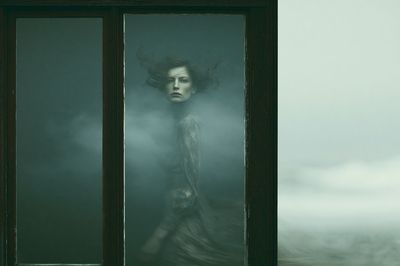 Misty Portrait in Window — Fine-Art Print.
