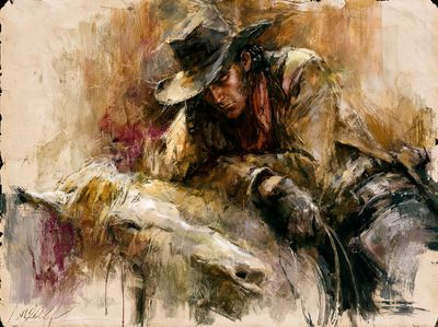 Cowboy Portrait Fine-Art Poster. poster