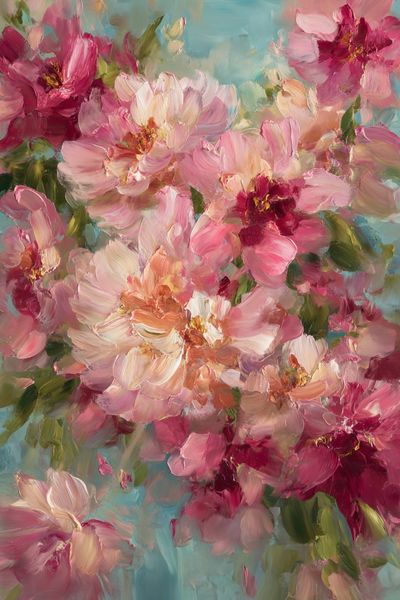 Blooming Peonies — Fine Art Print. poster