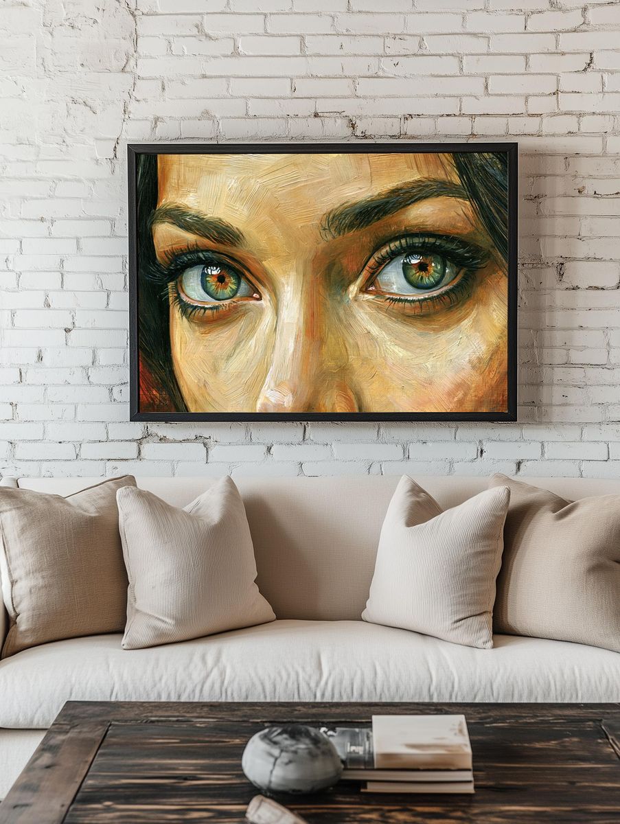 Gaze Portrait Fine-Art Poster. room preview