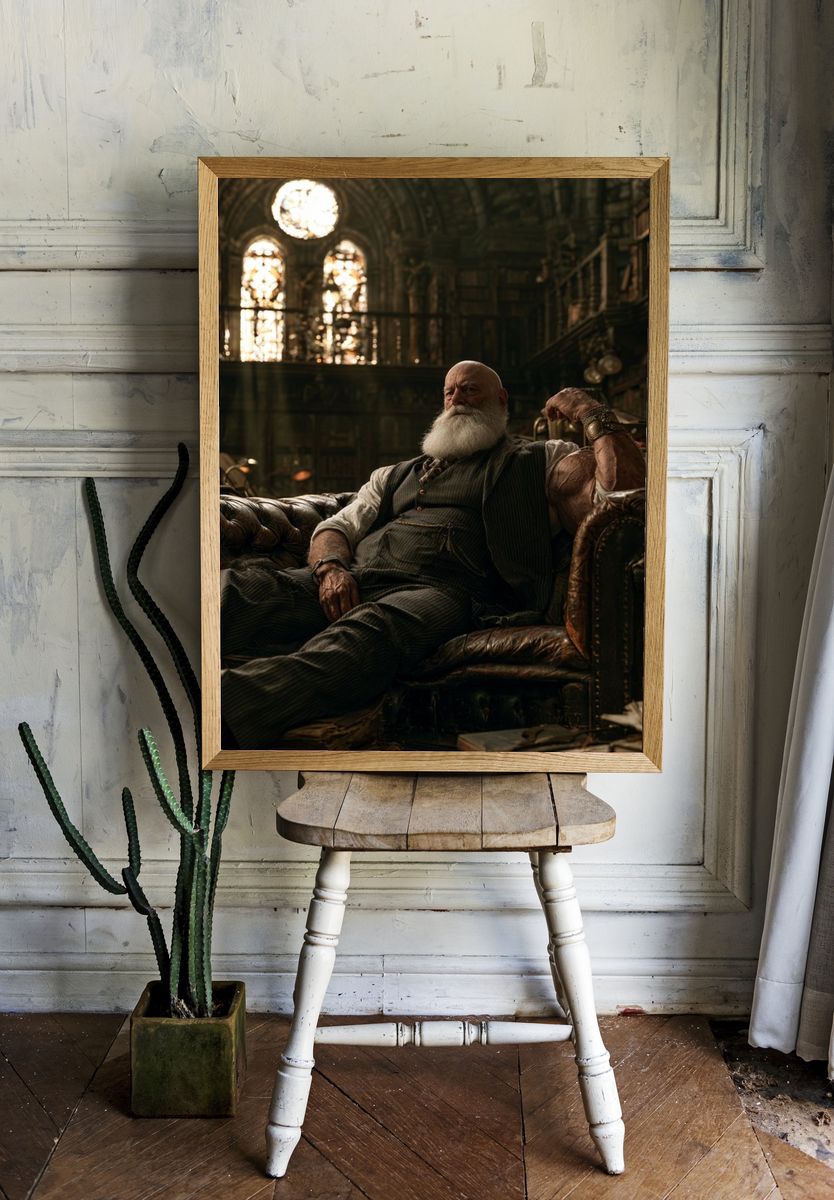 Victorian Scholar Portrait Poster. room preview