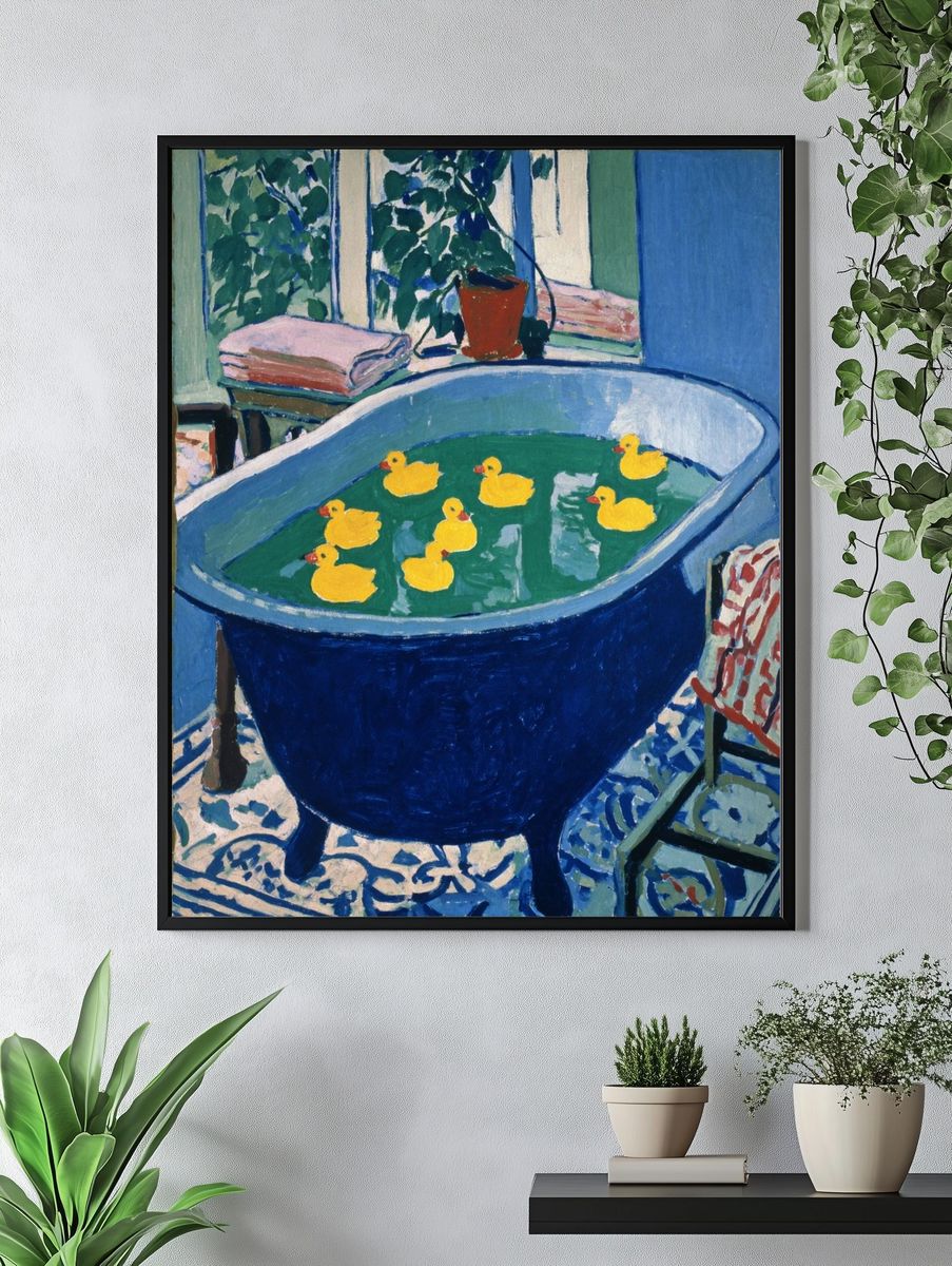 Duck Bath Interior Painting Poster. — room view 4