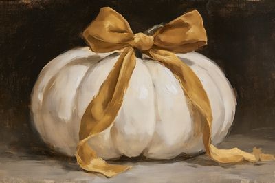 White Pumpkin Still Life Poster. poster