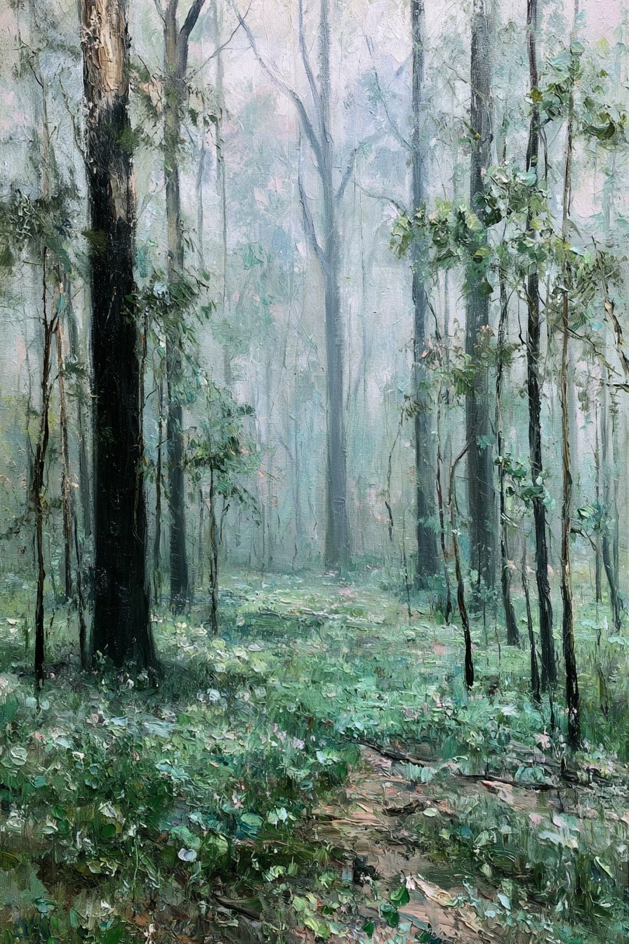 Misty Forest Path Fine-Art Print. poster detail
