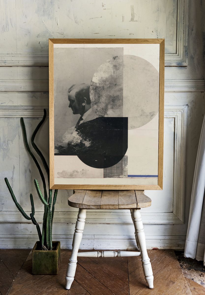 Abstract Portrait Collage Poster. room preview