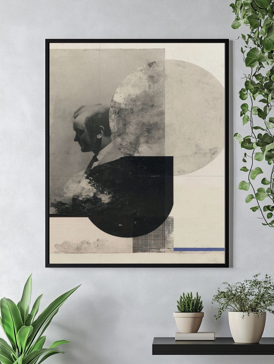 Abstract Portrait Collage Poster. — room view 4