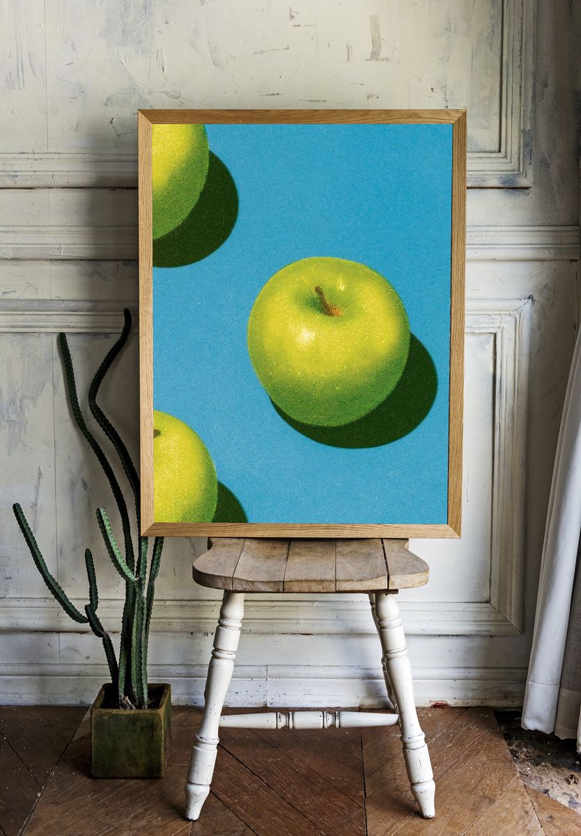 Green Apples Pop Art Print. — room view 1