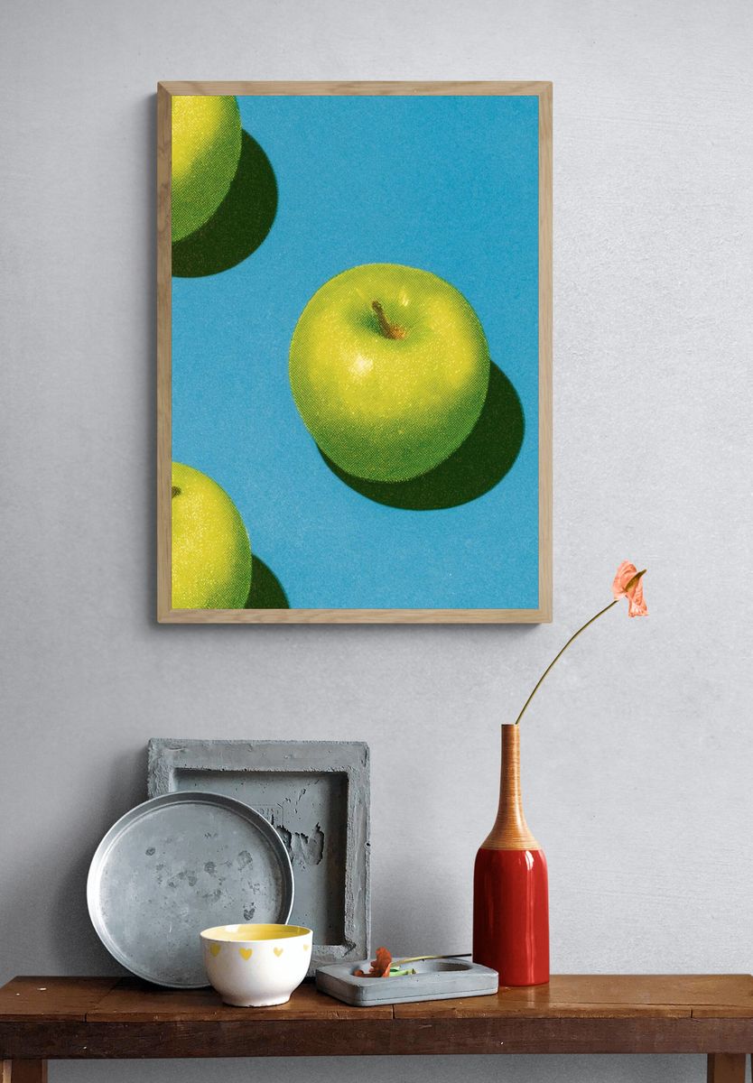 Green Apples Pop Art Print. — room view 3