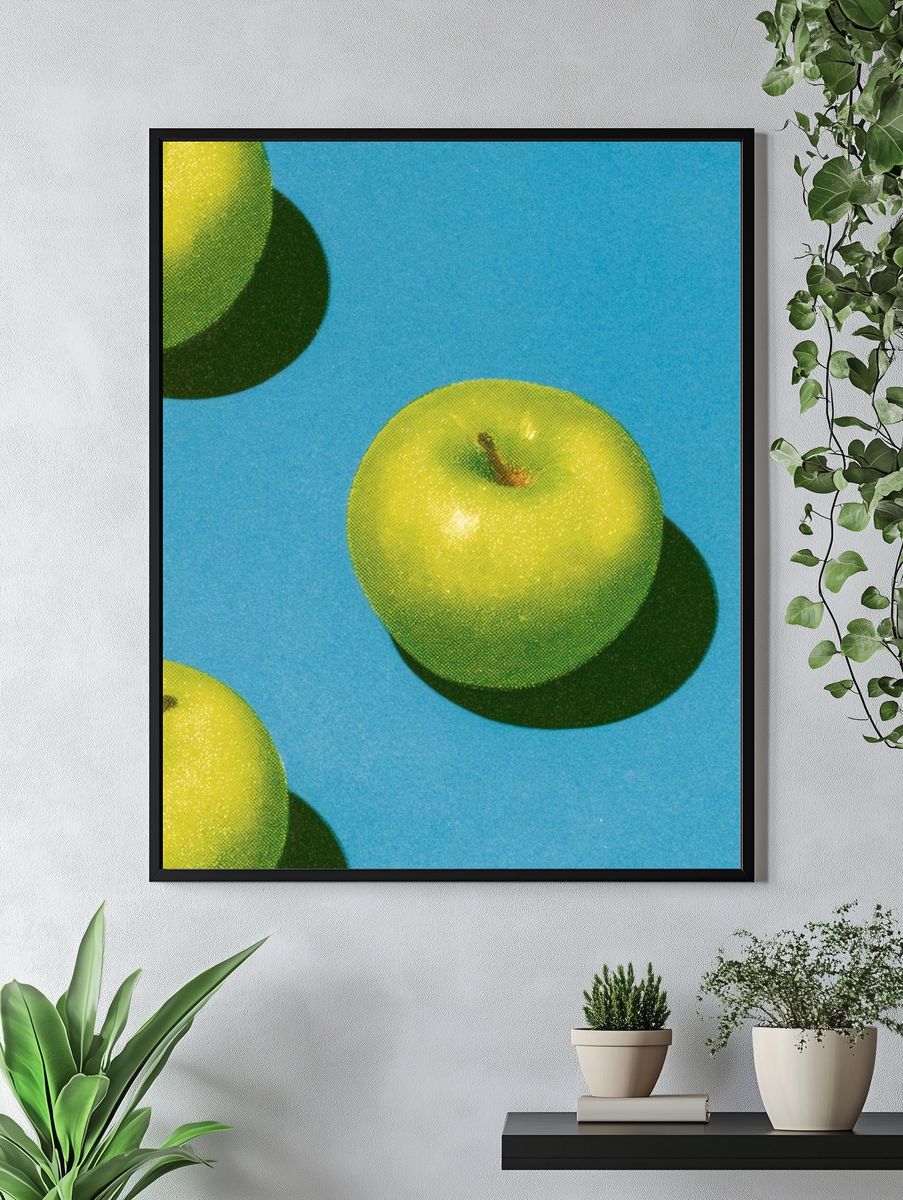 Green Apples Pop Art Print. — room view 4