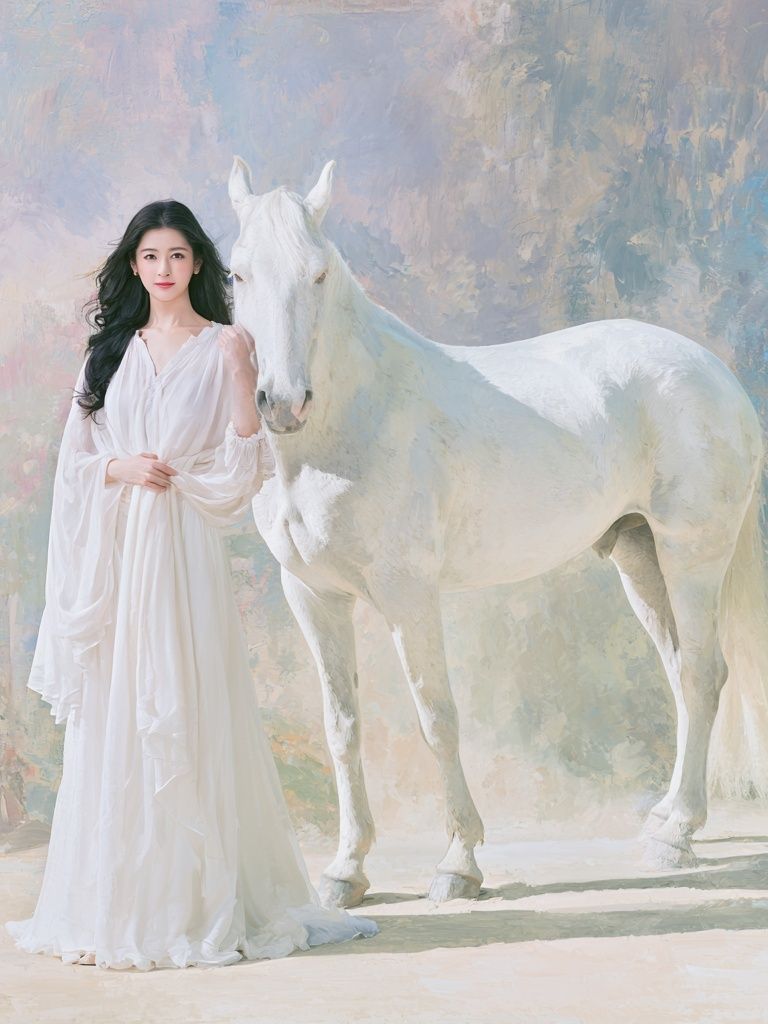 White Horse Portrait Print. poster detail