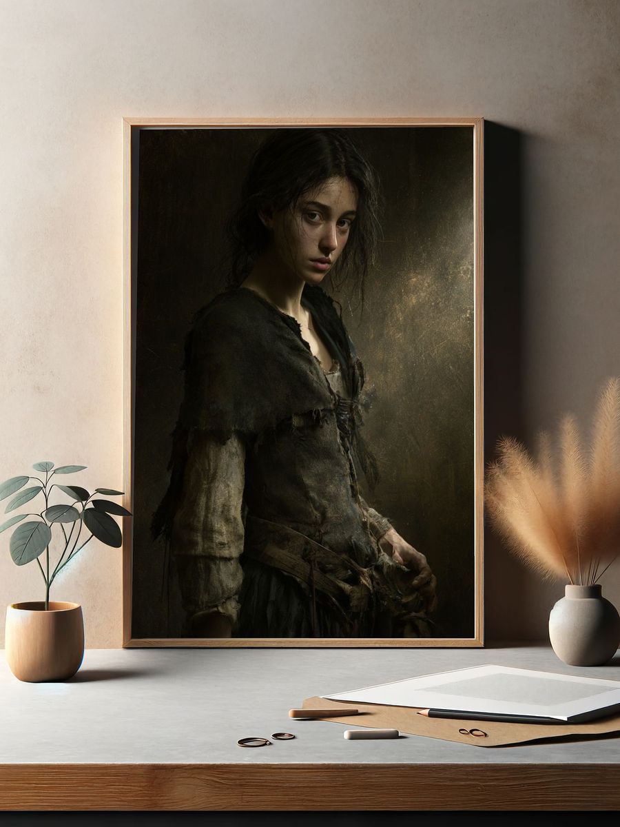 Gothic Portrait Fine-Art Poster. — room view 2