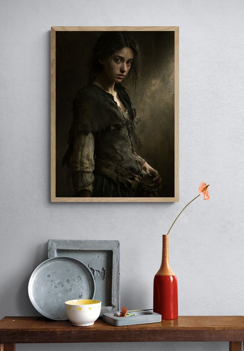 Gothic Portrait Fine-Art Poster. — room view 3