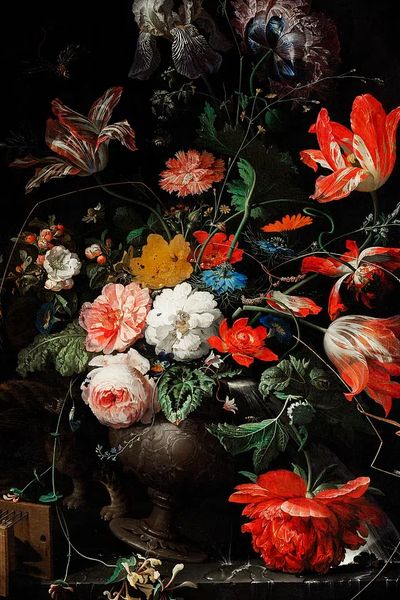 Vintage flower mobile wallpaper, iPhone.