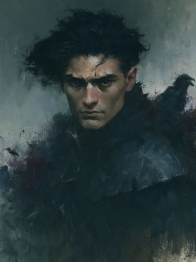 Brooding Portrait Fine-Art Poster. poster — fine-art art
