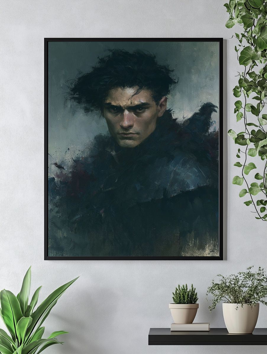 Brooding Portrait Fine-Art Poster. — room view 4
