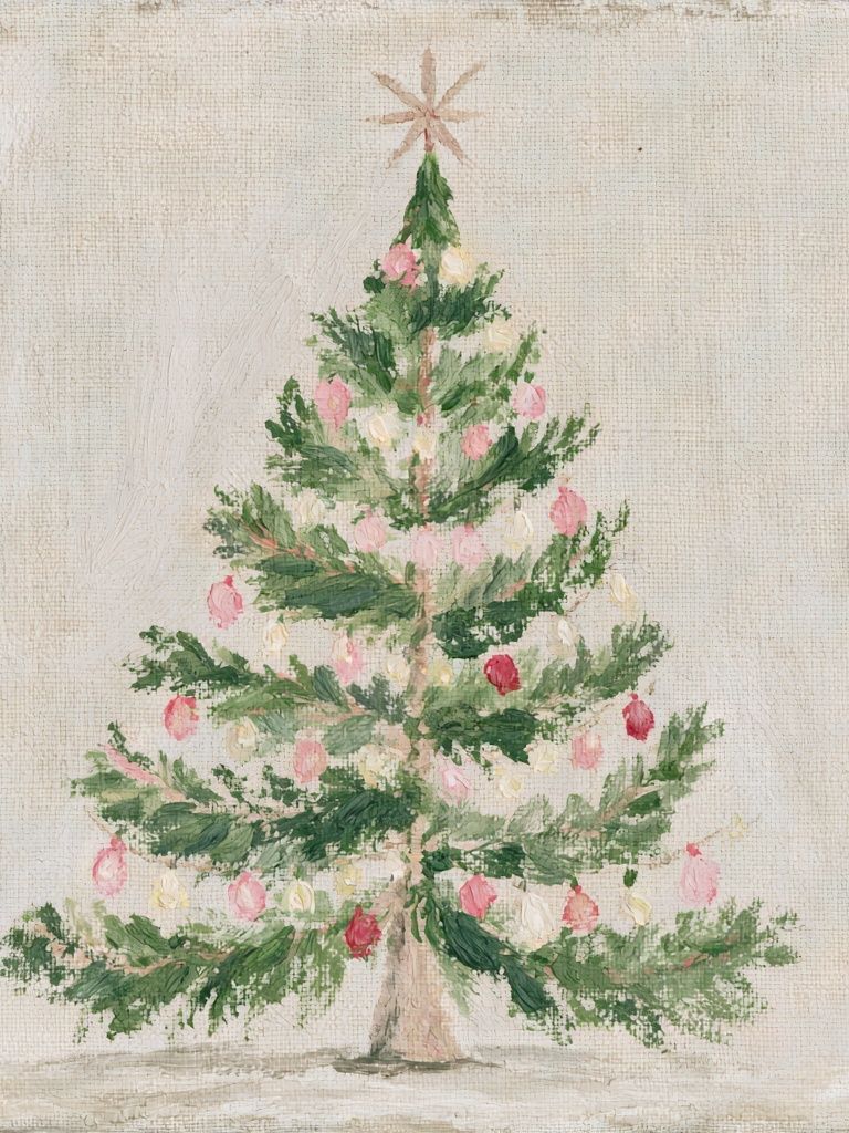 Vintage Christmas Tree Poster. poster — fine-art art