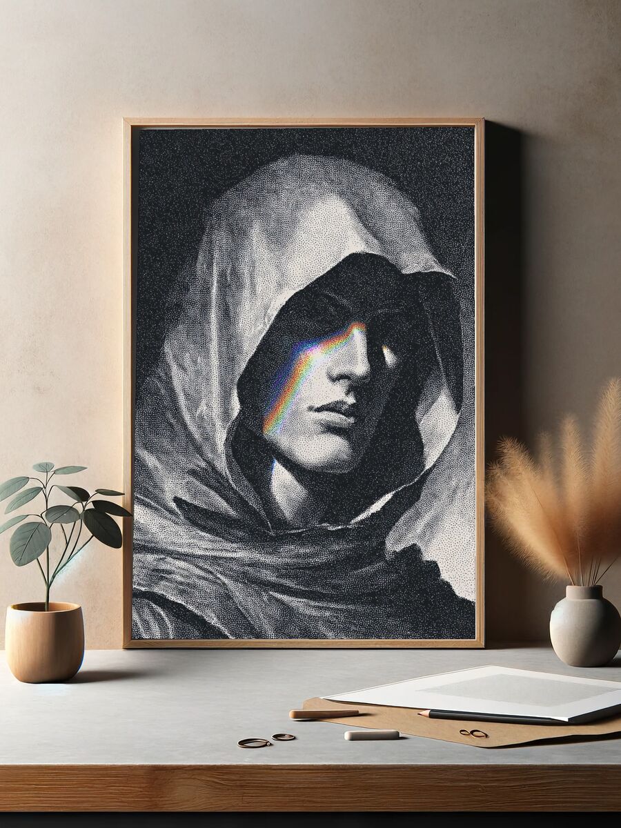 Mysterious Figure — Fine Art Print. — room view 2