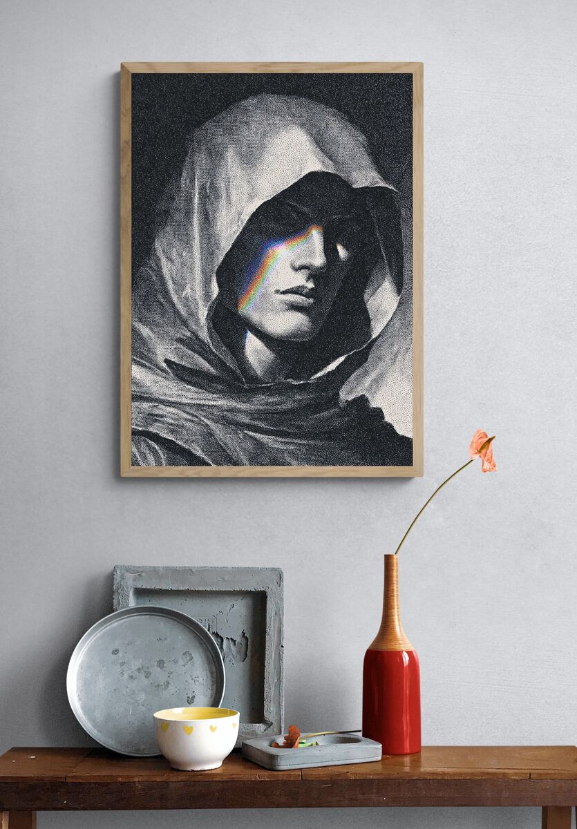 Mysterious Figure — Fine Art Print. — room view 3
