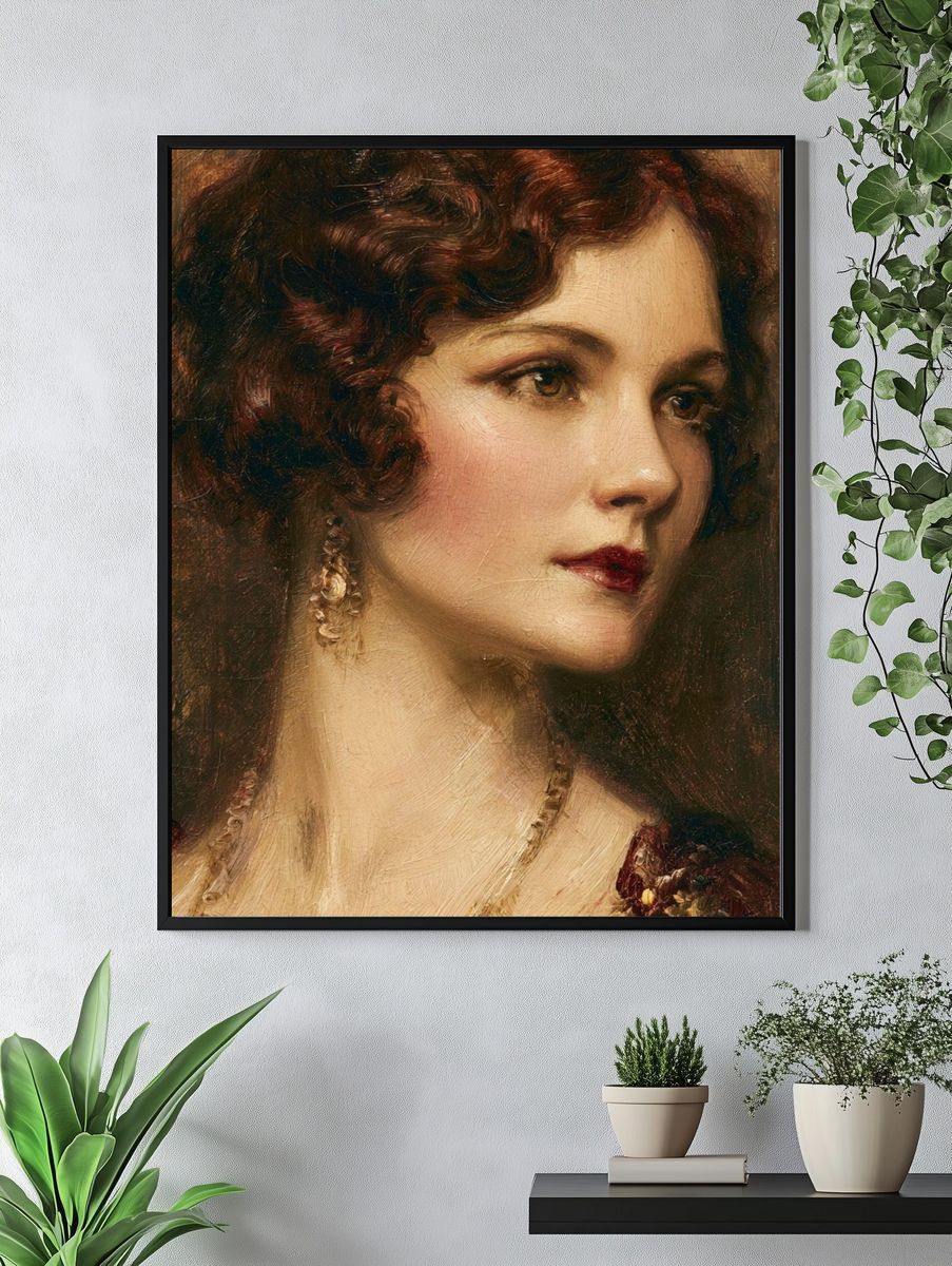 Elegant Woman Portrait Print. — room view 4