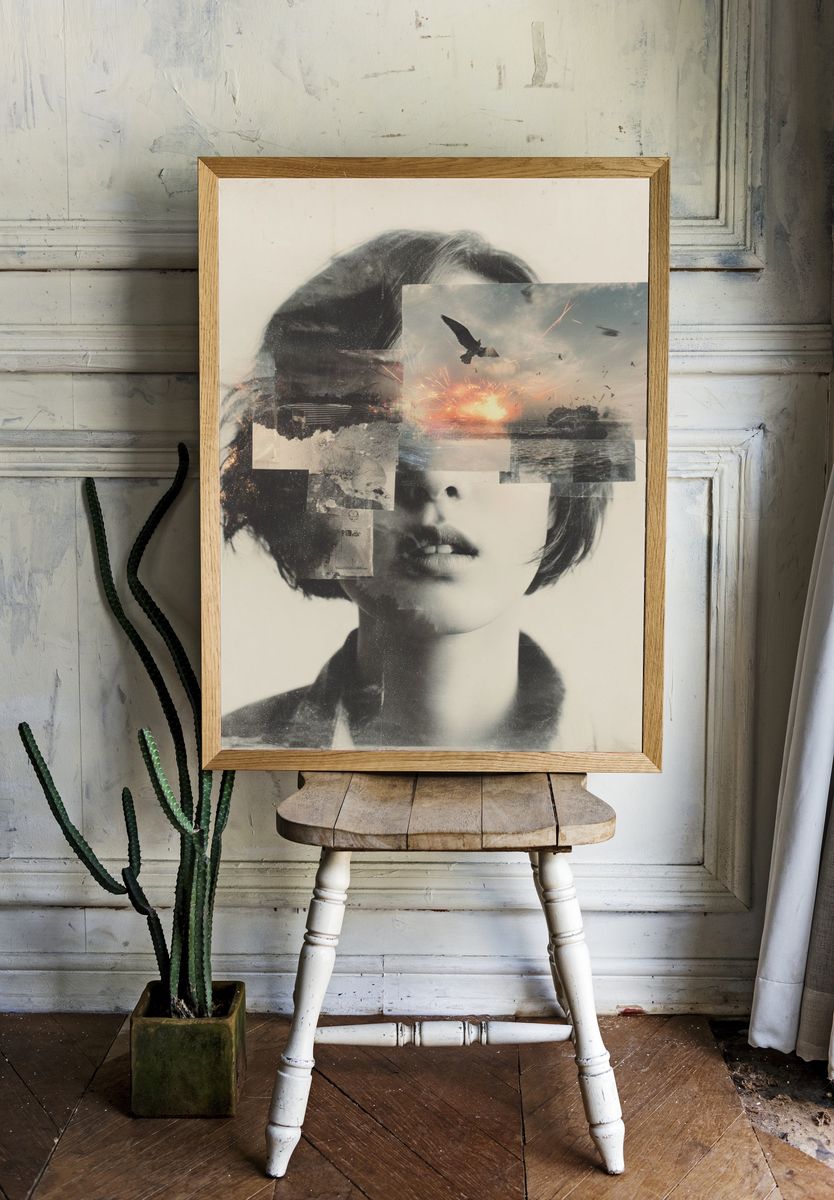 Surreal Portrait — Fine Art Print. — room view 1