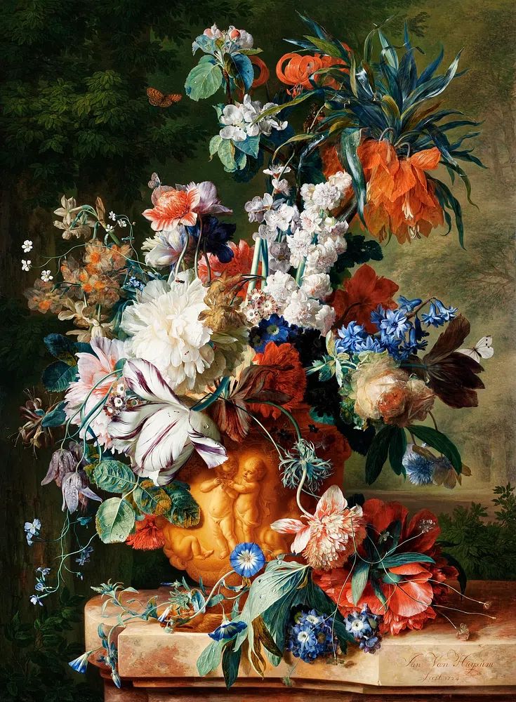 Bouquet Flowers Urn (1724) high. poster detail