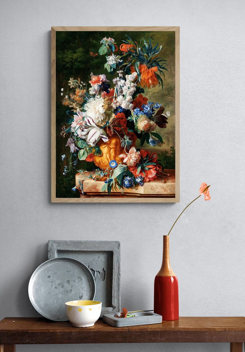 Bouquet Flowers Urn (1724) high. — room view 3