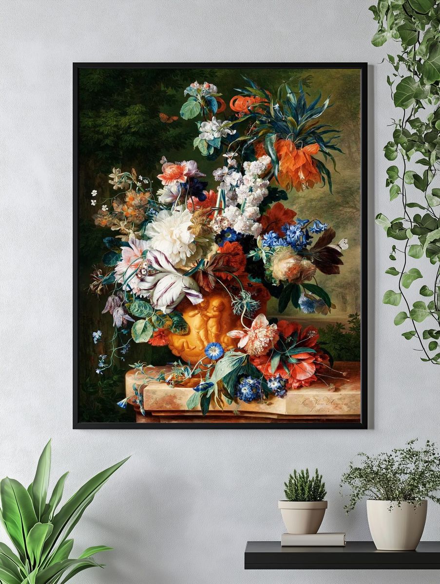 Bouquet Flowers Urn (1724) high. — room view 4
