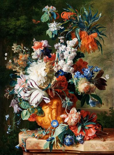 Bouquet Flowers Urn (1724) high.