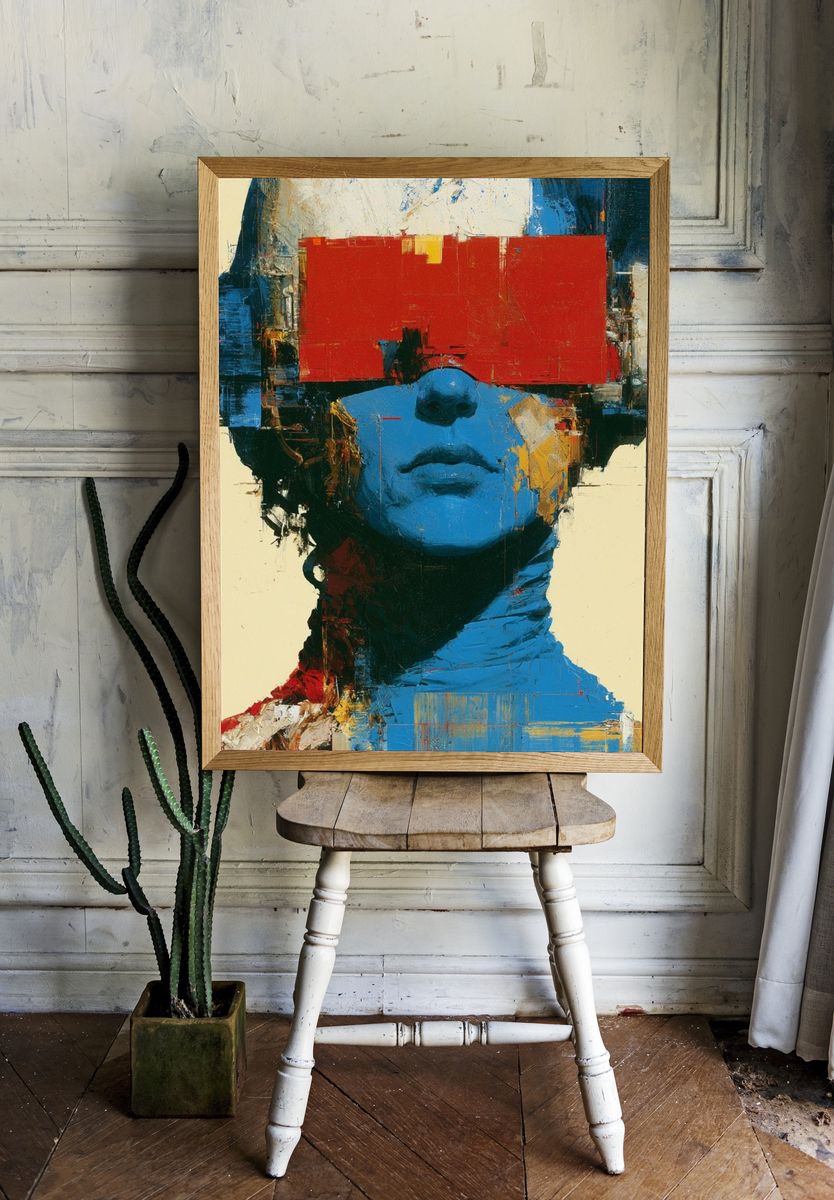 Abstract Portrait Pop-Art Poster. room preview