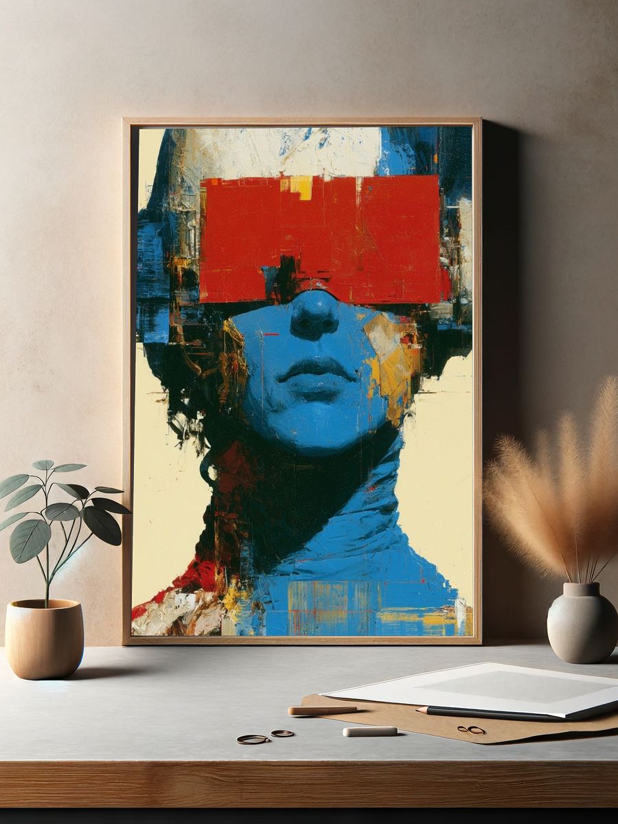 Abstract Portrait Pop-Art Poster. — room view 2