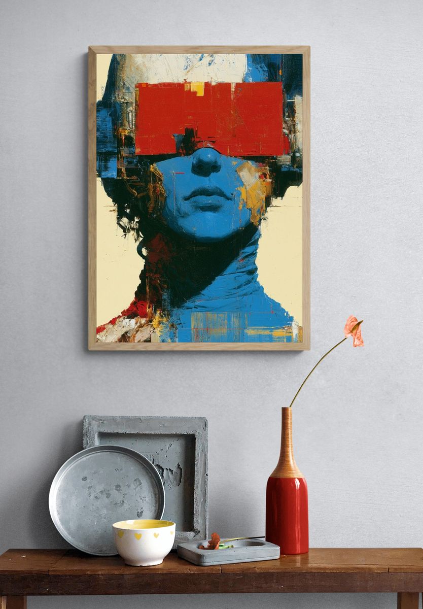 Abstract Portrait Pop-Art Poster. — room view 3
