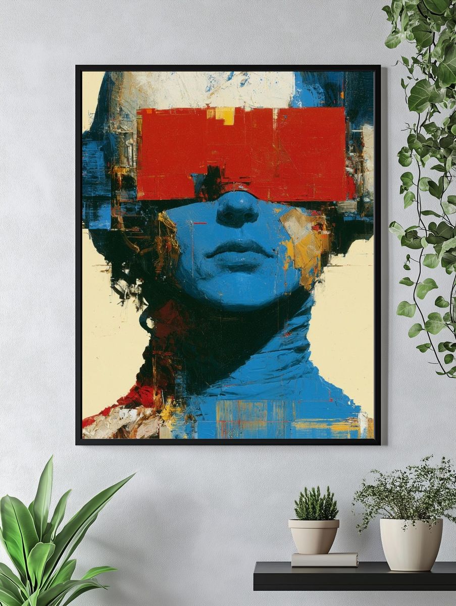 Abstract Portrait Pop-Art Poster. — room view 4