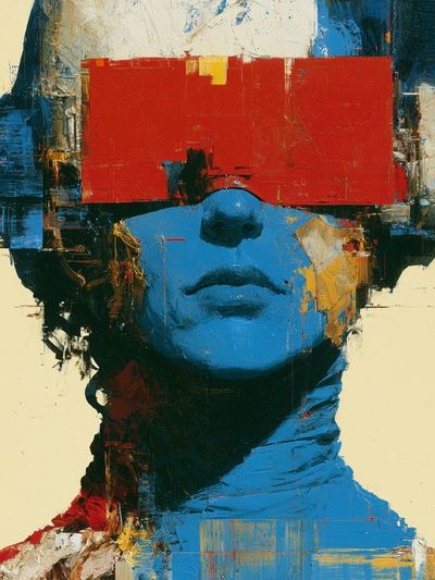 Abstract Portrait Pop-Art Poster. poster