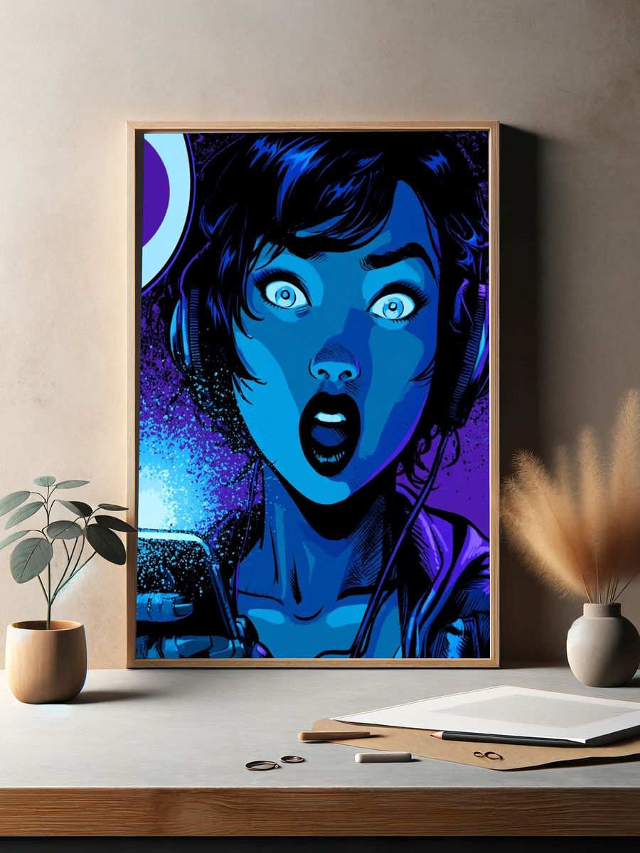 Neon Shock Pop-Art Poster. — room view 2