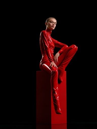 Red Fashion Portrait Poster. poster detail