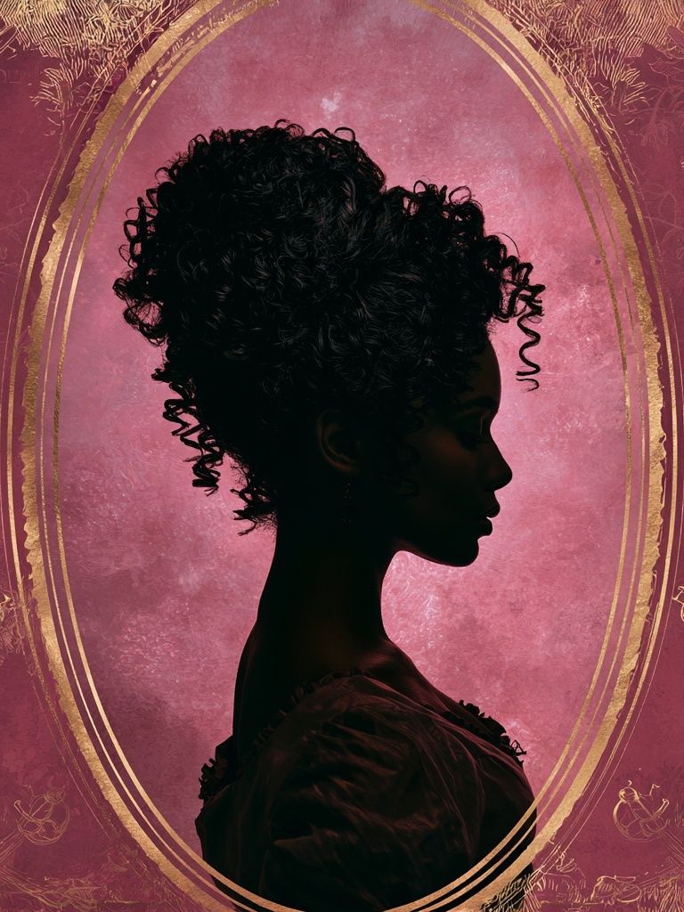 Elegant Silhouette Portrait Print. poster — fine-art art