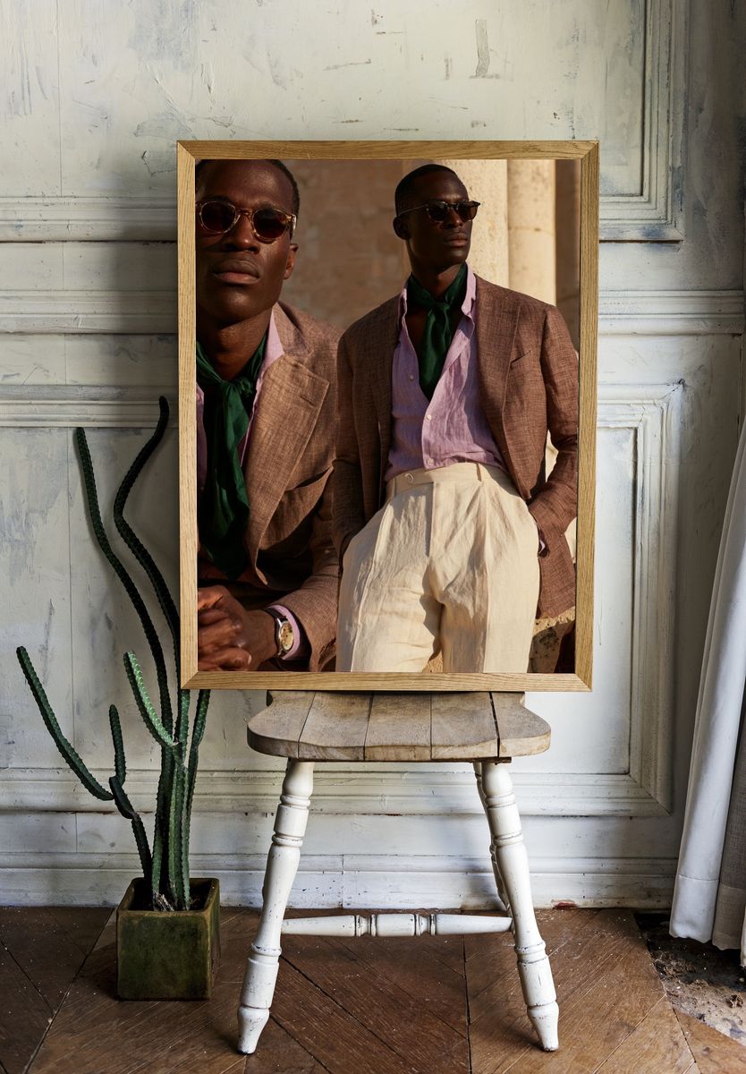 Elegant Menswear Portrait Poster. — room view 1