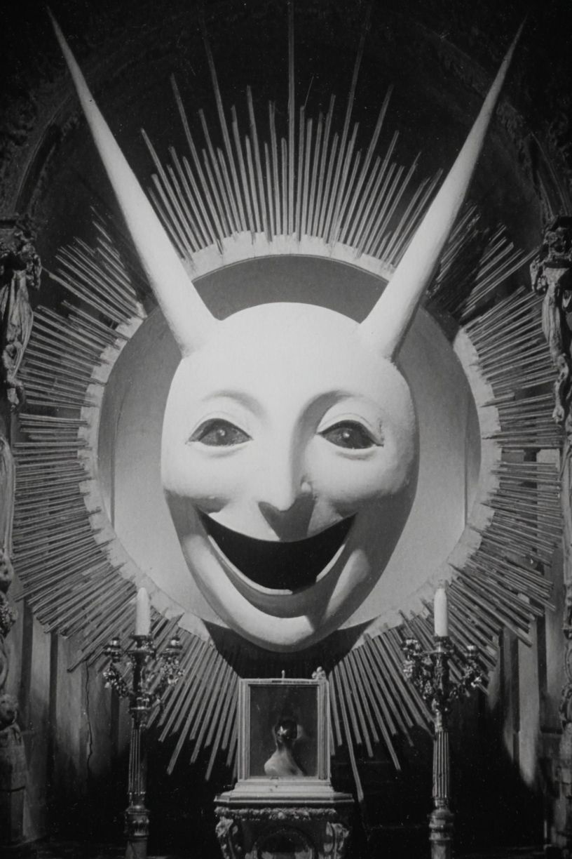 Surrealist Mask Sculpture — Fine Art Print. poster detail