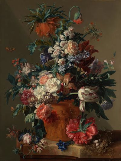 Vase Flowers Jan van Huysum. poster