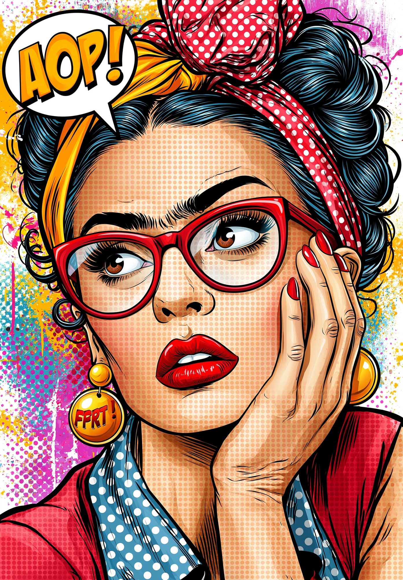 Pop Art AOP! Woman Poster. poster — fine-art art