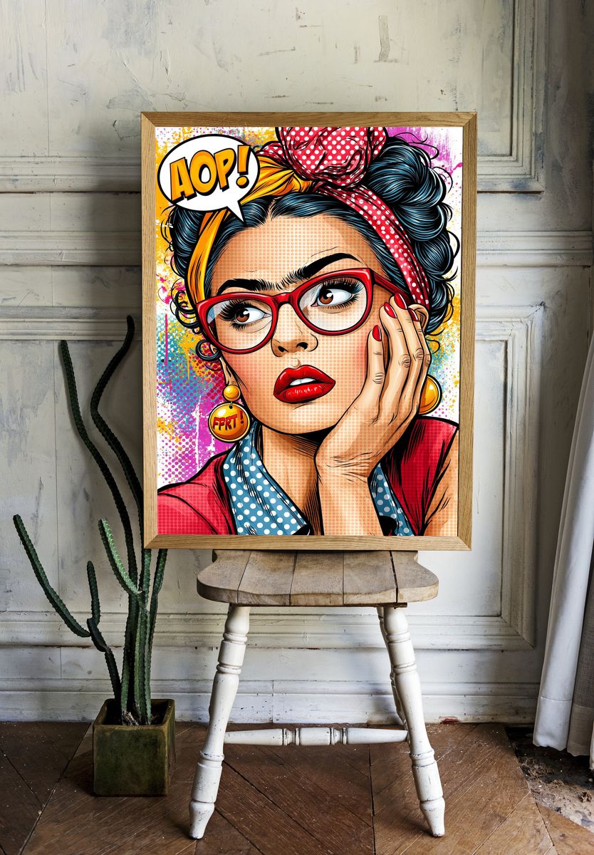 Pop Art AOP! Woman Poster. room preview
