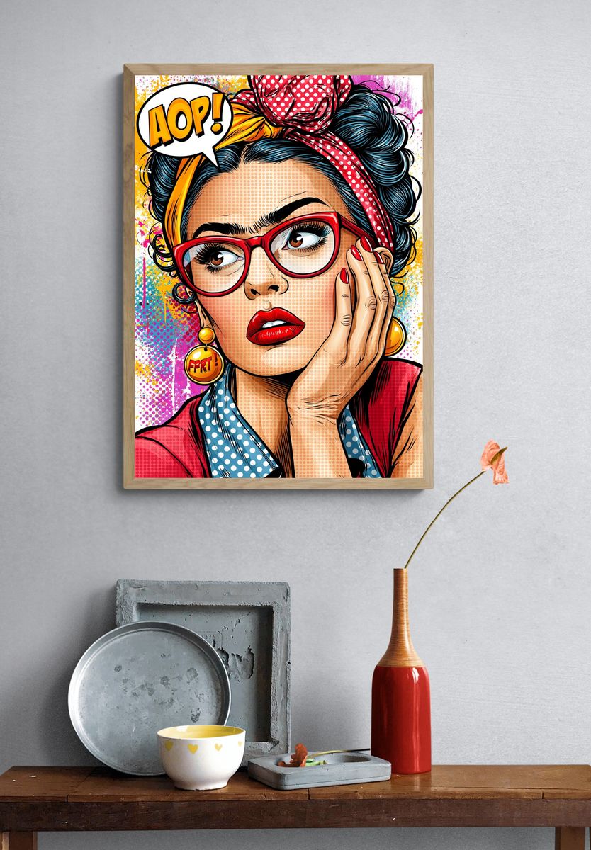 Pop Art AOP! Woman Poster. — room view 3
