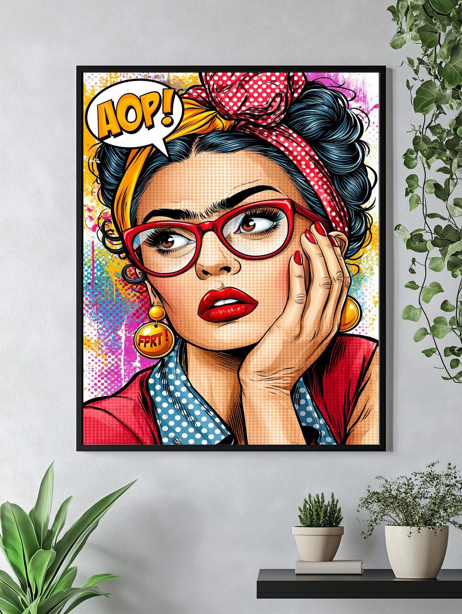 Pop Art AOP! Woman Poster. — room view 4