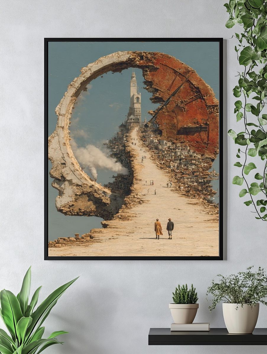 Surreal Cityscape in Mind — Fine Art Print. — room view 4