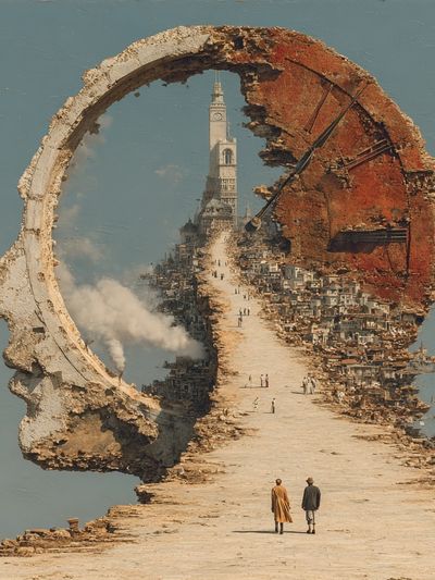 Surreal Cityscape in Mind — Fine Art Print. poster print
