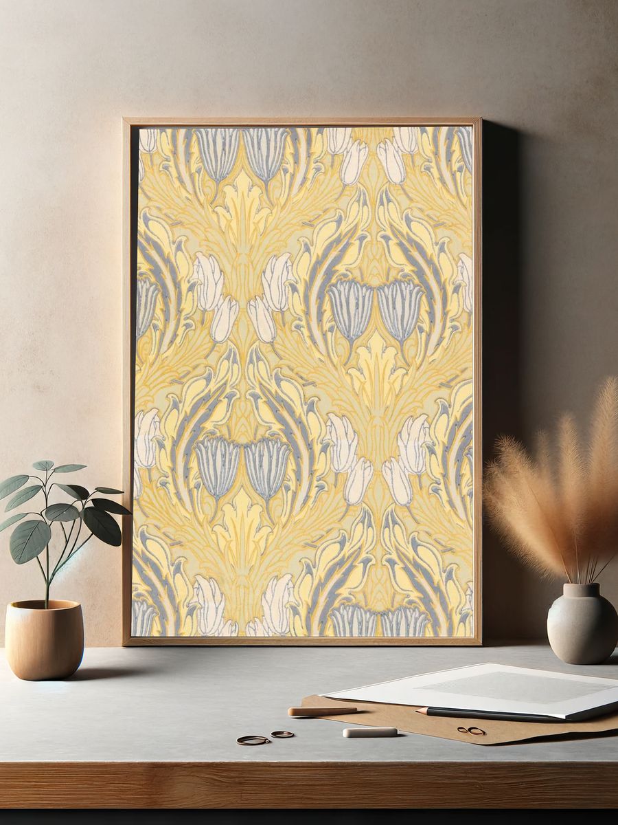 Floral Art Nouveau Pattern Poster. — room view 2
