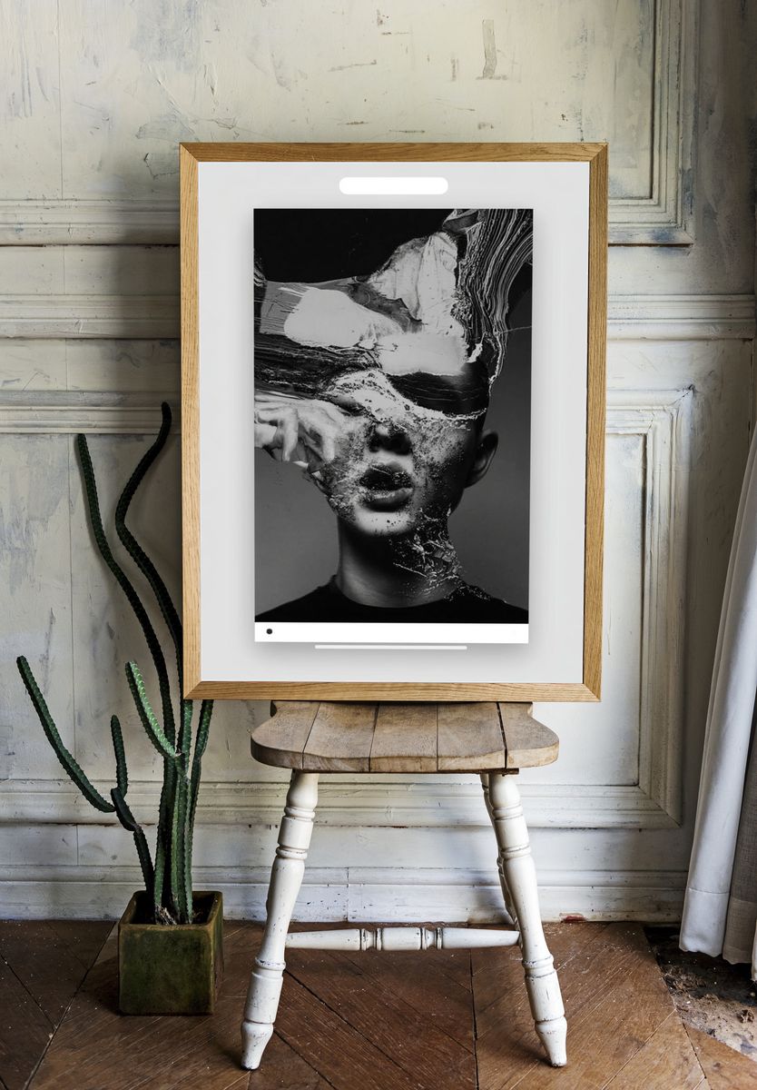 Surreal Monochrome Portrait Print. — room view 1