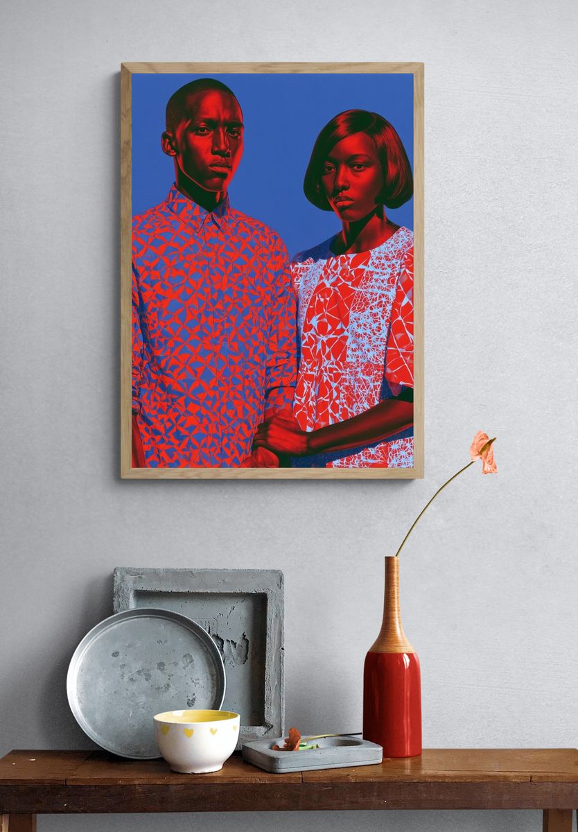 Pop Art Portrait Duo Poster. — room view 3